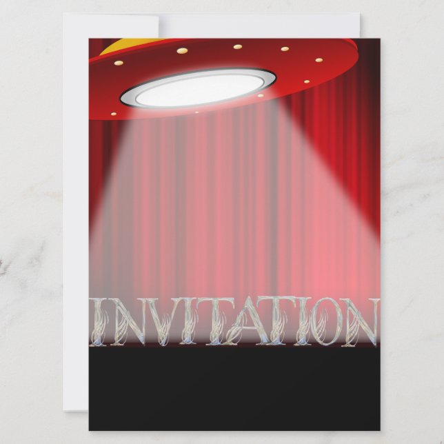 Konzeptionelle Alien UFO Überraschung Party Einlad Einladung (Vorderseite)