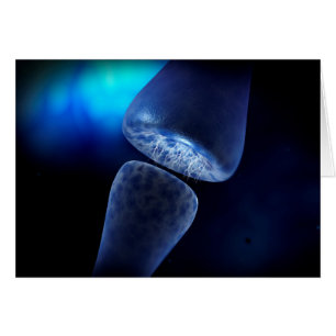 Konzeptuelles Bild einer Neuronsynapse im Inneren