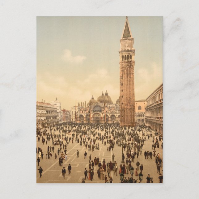 Konzert am Markusplatz II, Venedig, Italien Postkarte (Vorderseite)