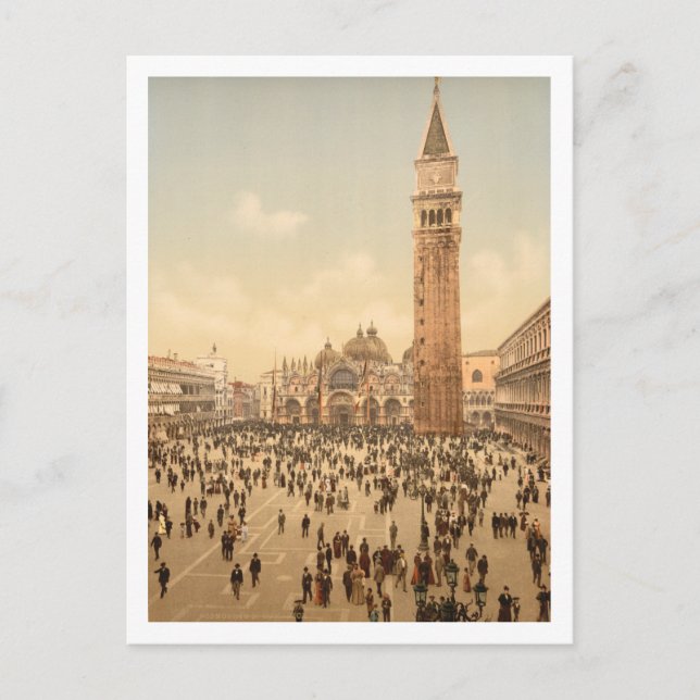 Konzert am Markusplatz II, Venedig, Italien Postkarte (Vorderseite)