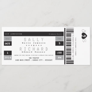 Konzert Einladung in Schwarz-weiß und grau