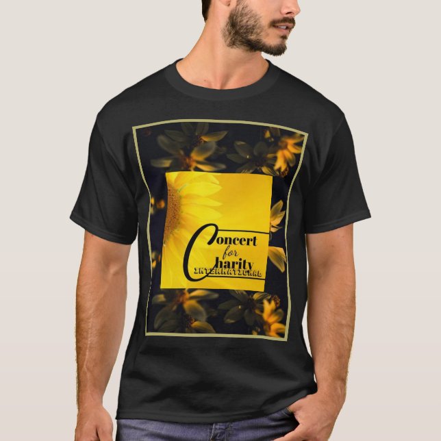 Konzert für Wohltätigkeit International Black T-Shirt (Vorderseite)