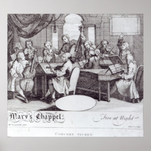 Konzert-Karte für Marys Kapelle Poster