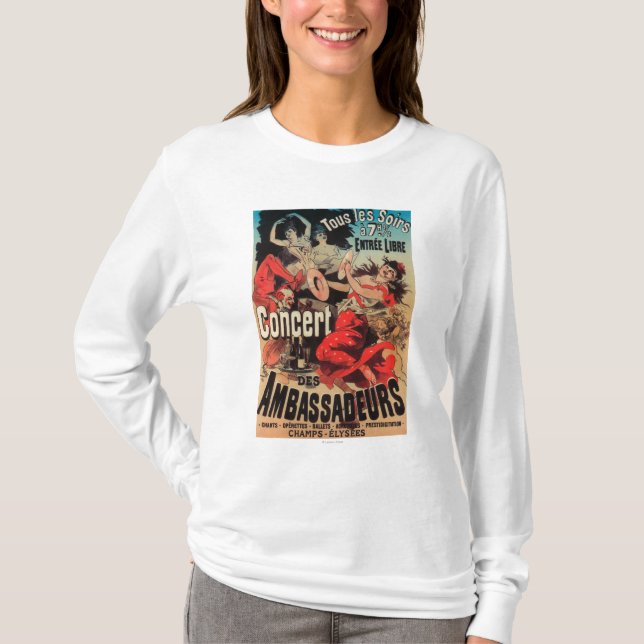 Konzert-Plakat auf Alleende Champs-Elysees T-Shirt (Vorderseite)