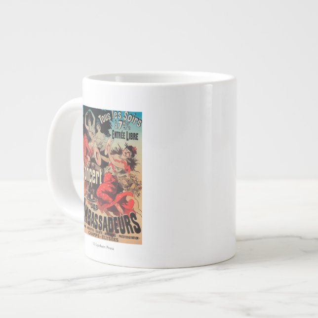 Konzert-Poster auf der Avenue de Champs-Elysees Jumbo-Tasse (Vorderseite Links)