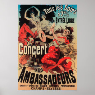 Konzert Poster on Avenue de Champs-Elysees