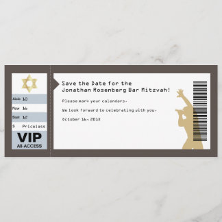 Konzert Ticket Bar Mitzvah in Brown Einladung