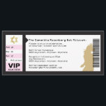Konzert Ticket Bat Mitzvah Einladung in Schwarz<br><div class="desc">Wer ist bereit, das Bma zu rocken? Sie ist es. Die Tour kommt in die Stadt. Also machen Sie sie zu einem Star und ihr Bat Mitzvah ein Ereignis, an das Sie sich erinnern sollten. Diese Einladung ist wie ein Konzert-Ticket gestaltet. Der Gang, die Reihe und der Sitz entsprechen dem...</div>