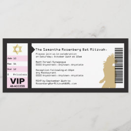 Konzert Ticket Bat Mitzvah Einladung in Schwarz