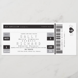 Konzert Ticket Empfang Einladung in Schwarz-weißen