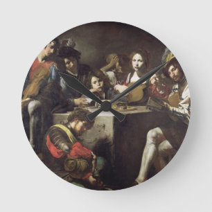 Konzert um das Flachrelief Runde Wanduhr