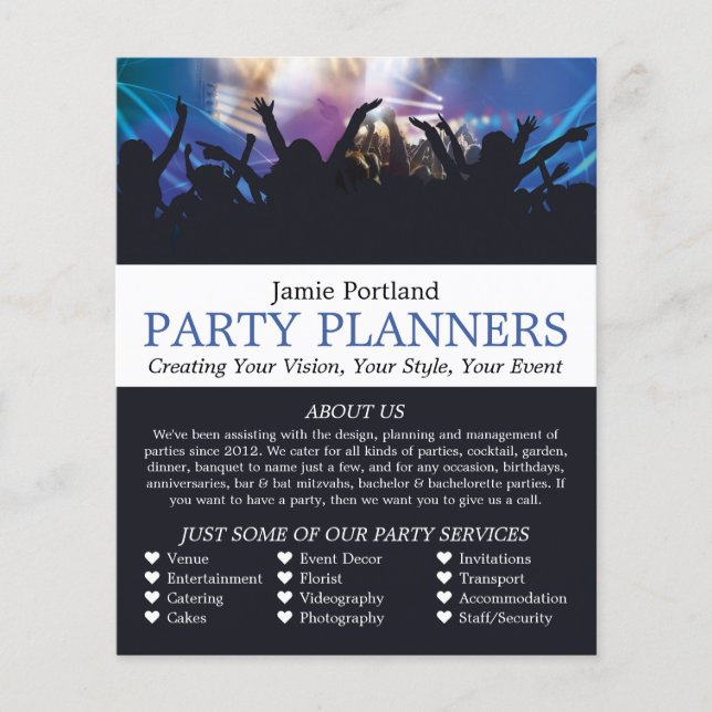 Konzertkreuz, Party-Event-Plannerwerbung Flyer (Vorne)