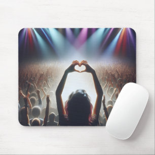 Konzertmauer mit Herz-förmigen Zeichen Mousepad
