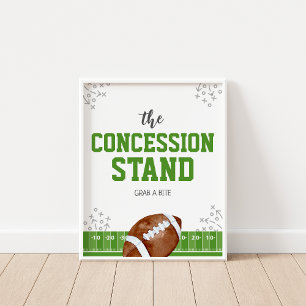 Konzessionsstand Fußball Geburtstagszeichen Poster