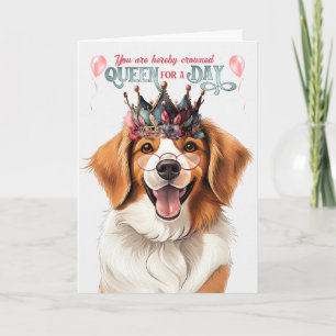 Kooikerhondje Queen for Day Funny Birthday Karte