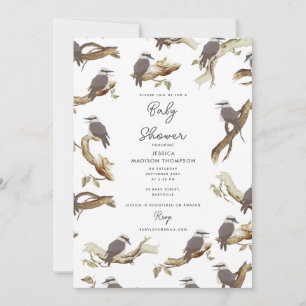 Kookaburra Australian Eucalyptus Baby Shower Einladung