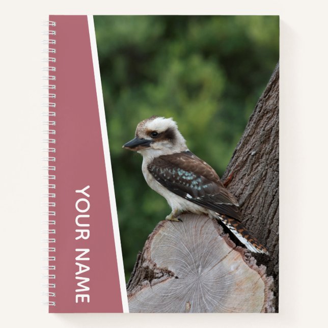 Kookaburra Australien Laughing Bird, Rose Gold Notizbuch (Vorderseite)