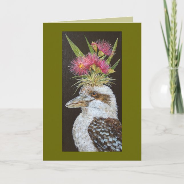 kookaburra avec carte eucalyptus (Devant)