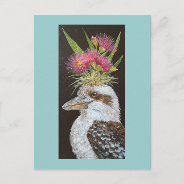 Kookaburra avec carte postale eucalyptus (Devant)