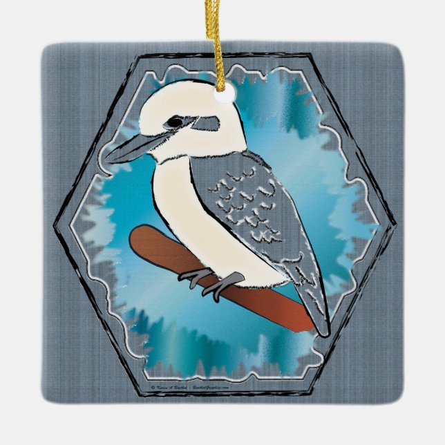 Kookaburra Bird Keramikornament (Vorderseite)