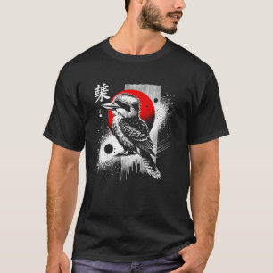 Kookaburra. Cooles Sumi-e Tier Sonnenuntergang. T-Shirt