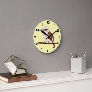 Kookaburra-Design Runde Wanduhr