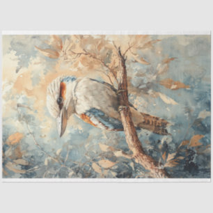 Kookaburra im Baum Wasserfarbe Decoupage Seidenpapier