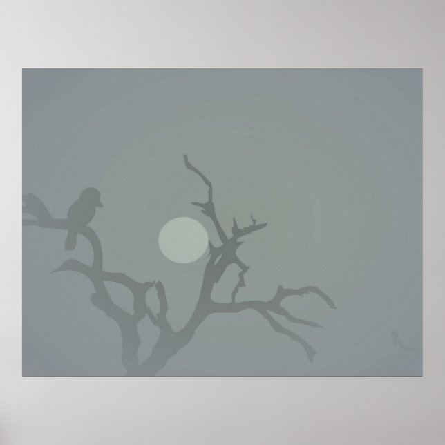 Kookaburra im Rauch Poster (Vorne)