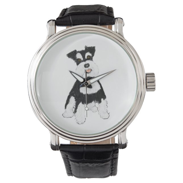 KookieSookie Schnauzer Watch Armbanduhr (Vorderseite)