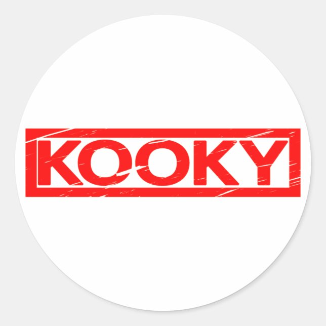 Kooky Briefmarke Runder Aufkleber (Vorderseite)