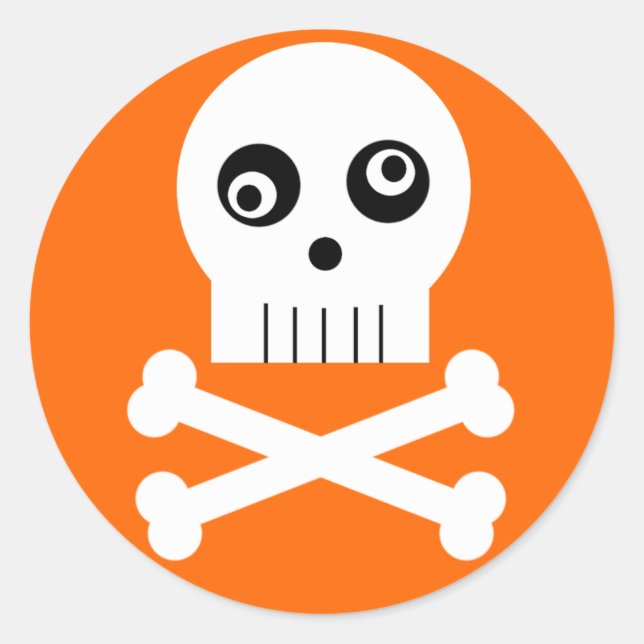 Kooky Googley Mit Augen Skull Halloween Sticker (Vorderseite)