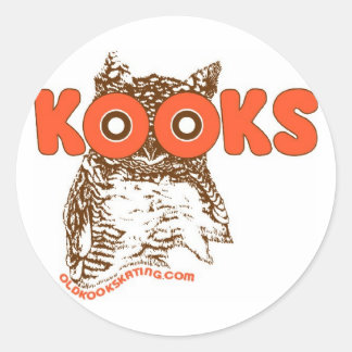Kooky Owl Round Aufkleber