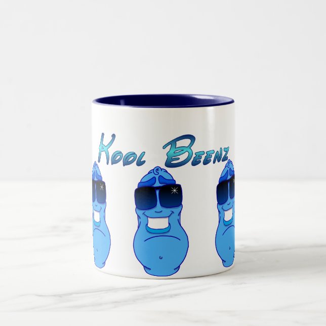 Kool Beenz Meisterstück großes Blau Zweifarbige Tasse (Mittel)