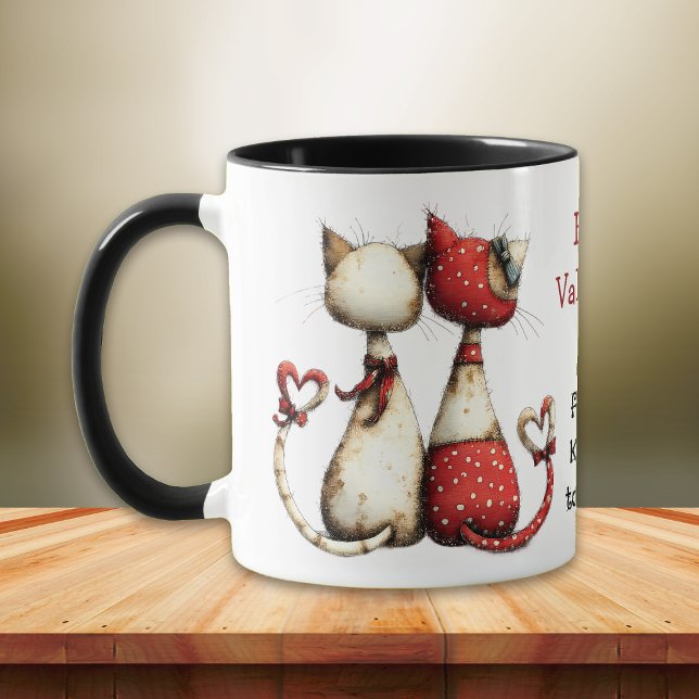 Kool Cat Süßer Valentinstag  Tasse (Von Creator hochgeladen)