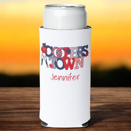 Kooperstown Patriotic Letters Baseball Mamas Selters Dosenkühler