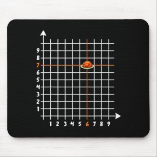 Koordinate (6,7) Lustiger Mathelehrer 6 7 Meme Tür Mousepad
