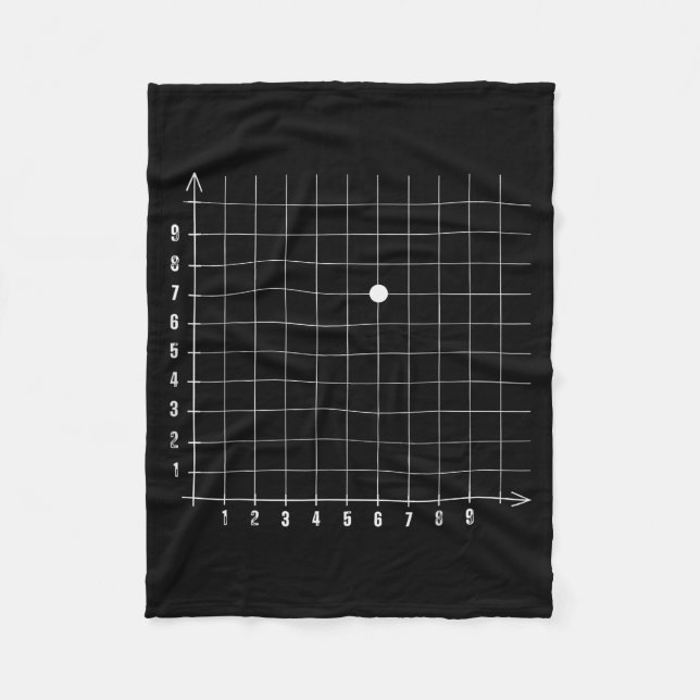 Koordinate (6,7) Lustiger Mathematiklehrer 67 Math Fleecedecke (Vorderseite)