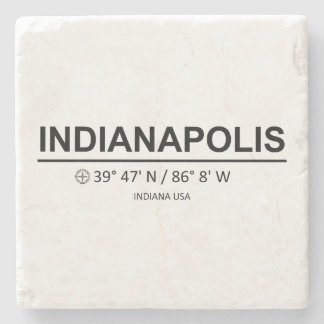 Koordinate Indianapolis Steinuntersetzer