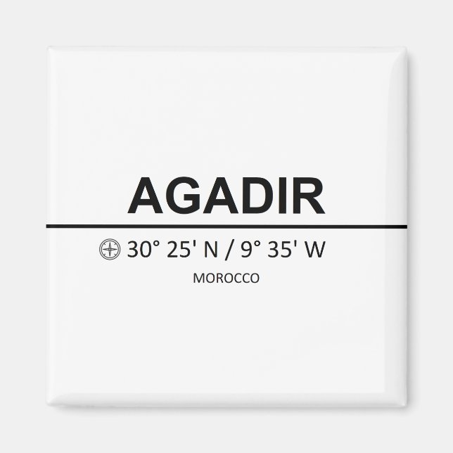 Koordinaten Agadir Magnet (Vorne)