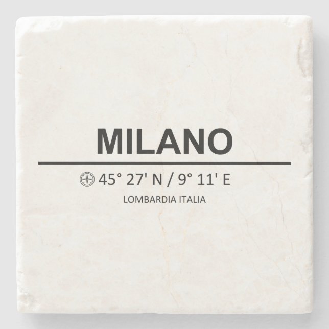 Koordinaten Milano Steinuntersetzer (Vorderseite)