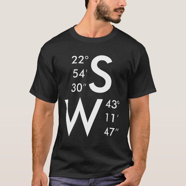 Koordinaten Rio de Janeiro GPS T-Shirt (Vorderseite)