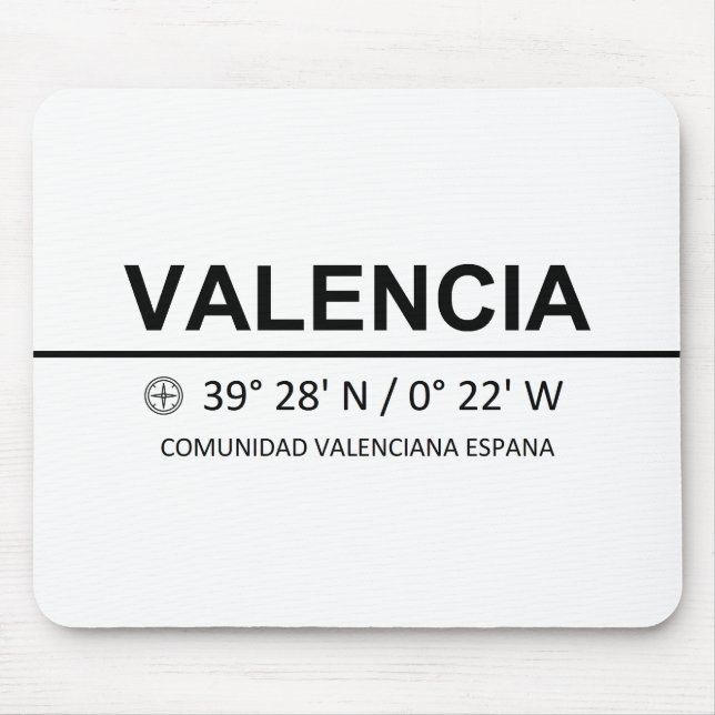 Koordinaten Valencia Mousepad (Vorne)