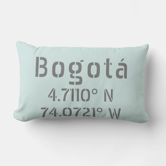 Koordinaten von Bogotá Latitude und Longitude Lendenkissen (Vorderseite)