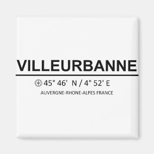 Koordinaten von Villeurbanne - Koordinat von Ville Magnet