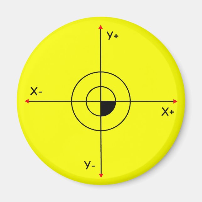 Koordinatenkreuz Yellow Magnet (Vorne)