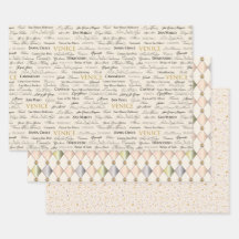Koordination des Set Schönes venezianisches Wrappi