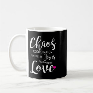 Koordinator des Chaos Lehrer mit Kraft durch Jesus Kaffeetasse