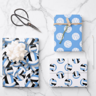 koordinierende Mannschaftsfarben Blau Geschenkpapier Set