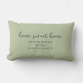 Koordiniert den Zuhause-Sweet-Zuhause-Housewarming Lendenkissen