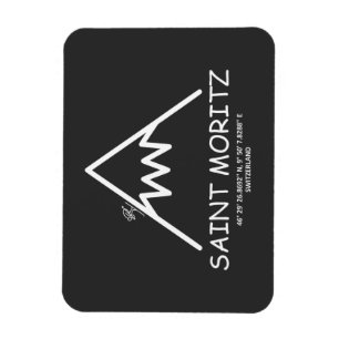 Koordiniert Saint Moritz Schweiz Magnet
